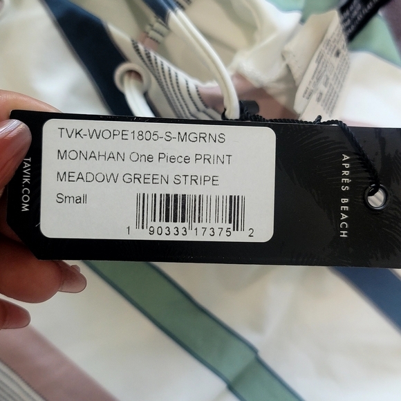 NEW TAVIK/REVOLVE Monahan One Piece in Meadow Green Stripe small, Rever - Picture 9 of 12